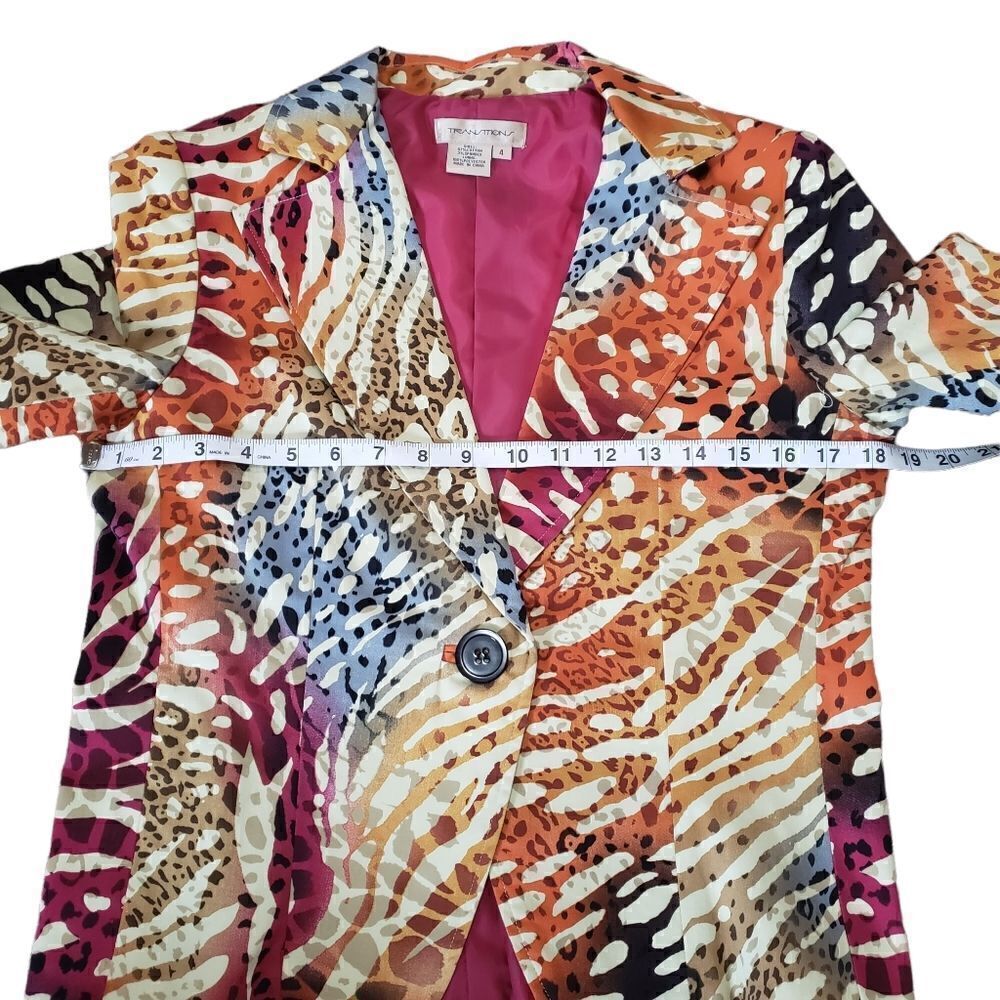 Transitions Multicolored Blazer Size 4 - Picture 10 of 15